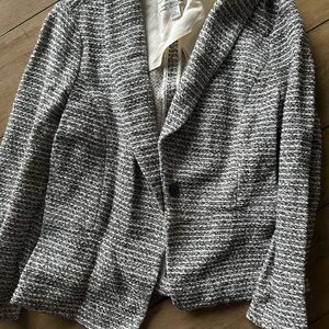 Banana Republic Black and White Textured Blazer size 8